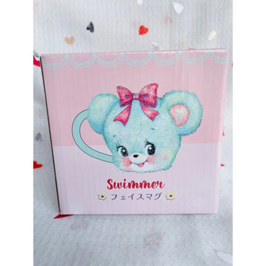 Swimmer Face Mug Hugly The Bear Blue With Box 200ml Kawaii Toys